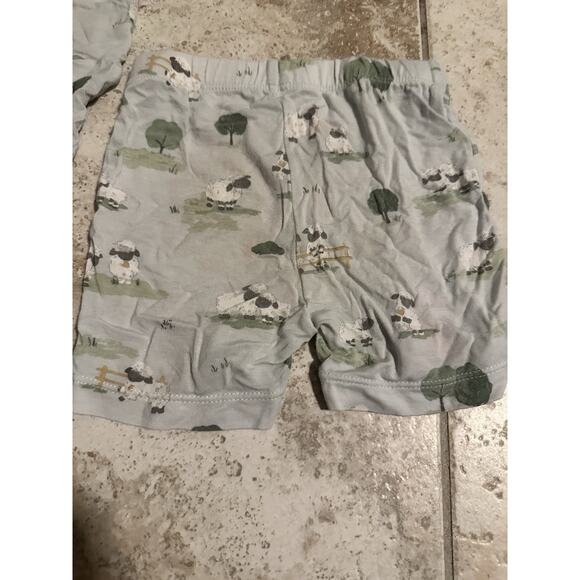 Angel Dear Bamboo Sheep Print Shorts Pajamas 12-18 Months - Picture 2 of 3